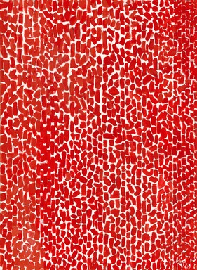 a small preview of Red Rose Cantata, by Alma Thomas, a series of red paint brushstrokes